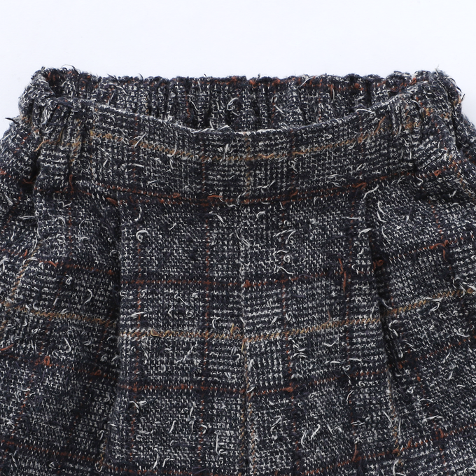 frankygrow<br>フランキーグロウ<br>NEEDLE PUNCHED COTTON TWEED CHECKED CULOTTESキュロット<br>25SBT-372