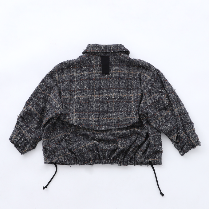 frankygrow<br>フランキーグロウ<br>NEEDLE PUNCHED COTTON TWEED CHECKED BLOUSONジャケット<br>25SOT-116