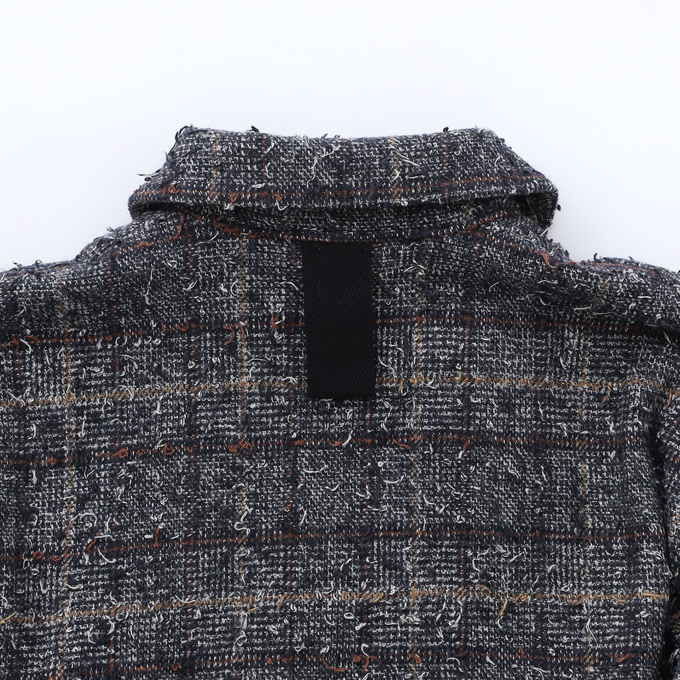 frankygrow<br>フランキーグロウ<br>NEEDLE PUNCHED COTTON TWEED CHECKED BLOUSONジャケット<br>25SOT-116