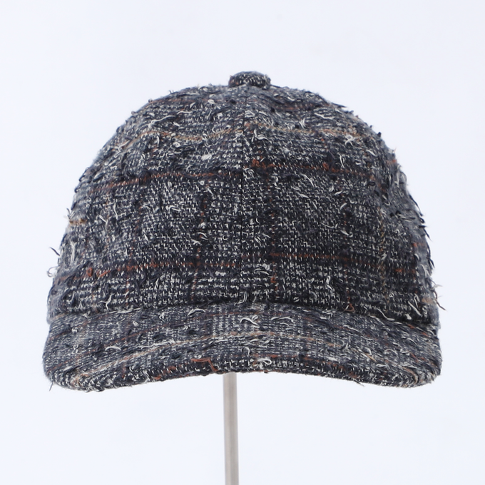 frankygrow<br>フランキーグロウ<br>NEEDLE PUNCHED COTTON TWEED CHECKED CAPキャップ<br>25SHT-138