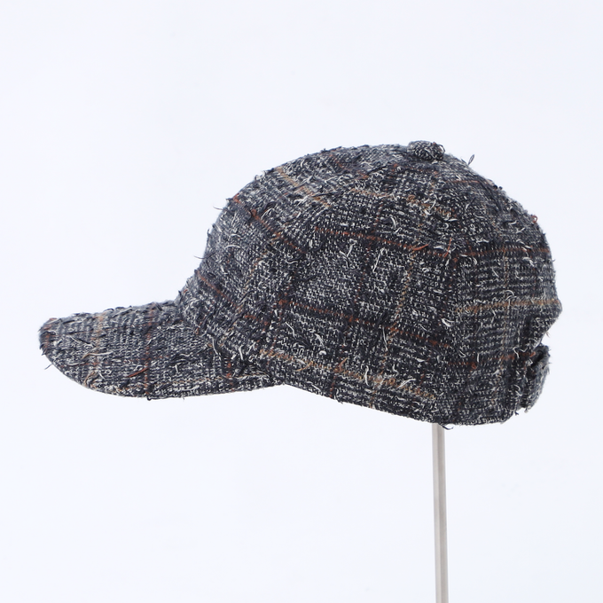 frankygrow<br>フランキーグロウ<br>NEEDLE PUNCHED COTTON TWEED CHECKED CAPキャップ<br>25SHT-138