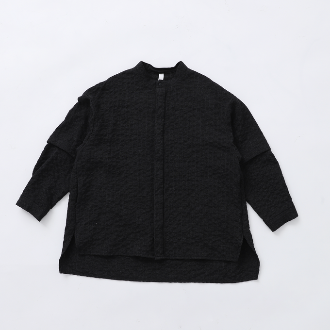 MOUN TEN. <br>マウンテン<br>shirring check detachable shirt<br>MS25-1605a