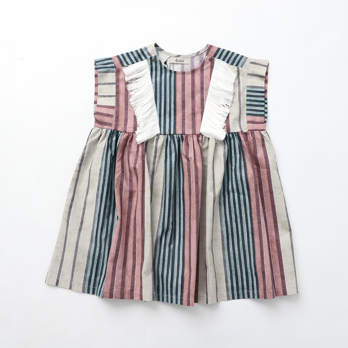eLfinFolk エルフィンフォルク<br>Multi stripe Dress<br>elf-241F39