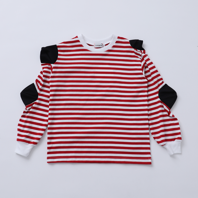 frankygrow <br>フランキーグロウ<br>SOCK HEELS BORDER L/S TEE<br>24FWCS-484