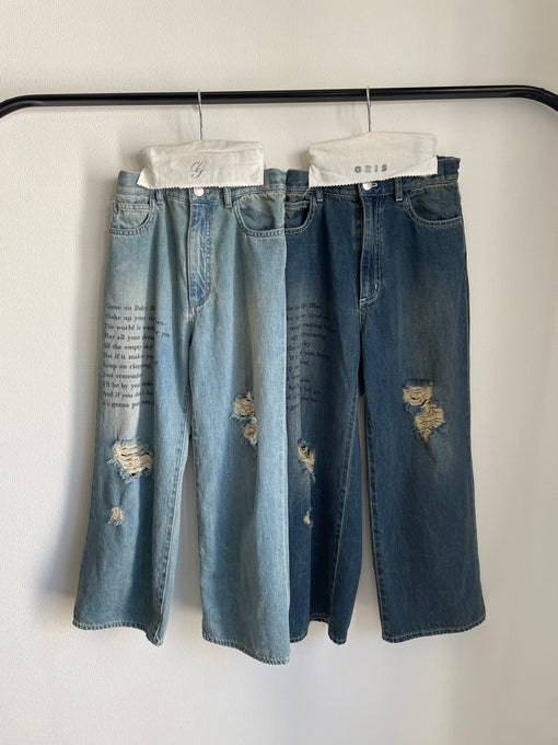 GRIS<br>グリ<br>Damage Denim<br>GR25AW-PT002