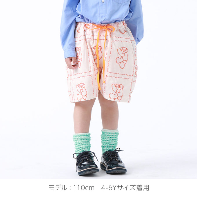 【残り2-4Yのみ 表示価格より50%OFF】<br>UNIONINI ユニオニーニ<br>PT-086<br>teddybear short pants