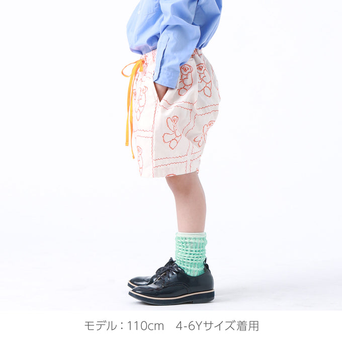 【残り2-4Yのみ 表示価格より50%OFF】<br>UNIONINI ユニオニーニ<br>PT-086<br>teddybear short pants