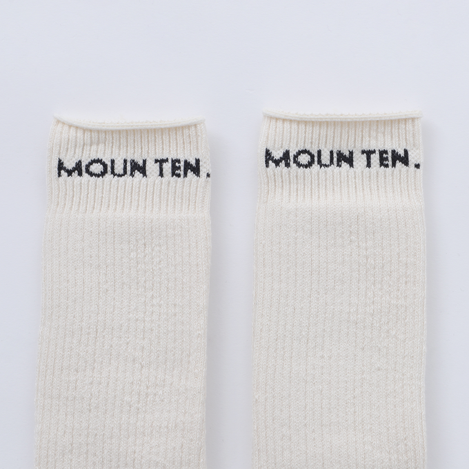 MOUN TEN. <br>マウンテン<br>MOUN TEN. logo tube highsocks (organic cotton)<br>MA56-1608a