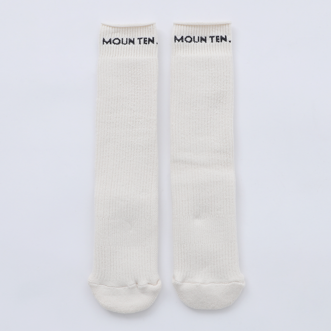 MOUN TEN. <br>マウンテン<br>MOUN TEN. logo tube highsocks (organic cotton)<br>MA56-1608a