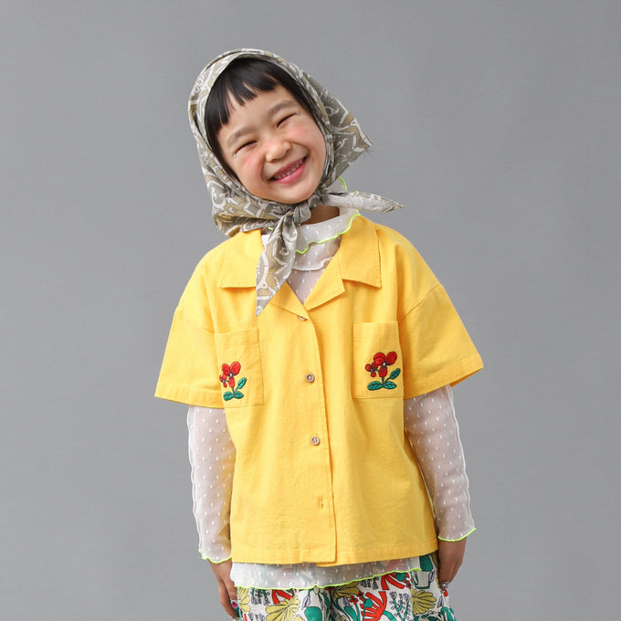 The Campament ザカンパメント <br>Flowers Yellow Shirt<br>TC-SS26-30