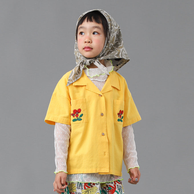 The Campament ザカンパメント <br>Flowers Yellow Shirt<br>TC-SS26-30