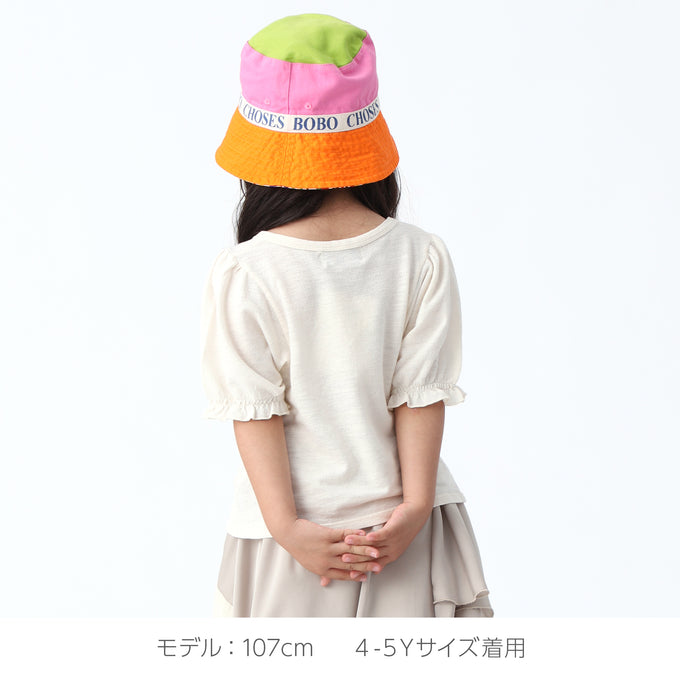 BOBOCHOSES<br>ボボショセス<br>Smiling Mask puffed sleeves T-shirt<br>124AC018