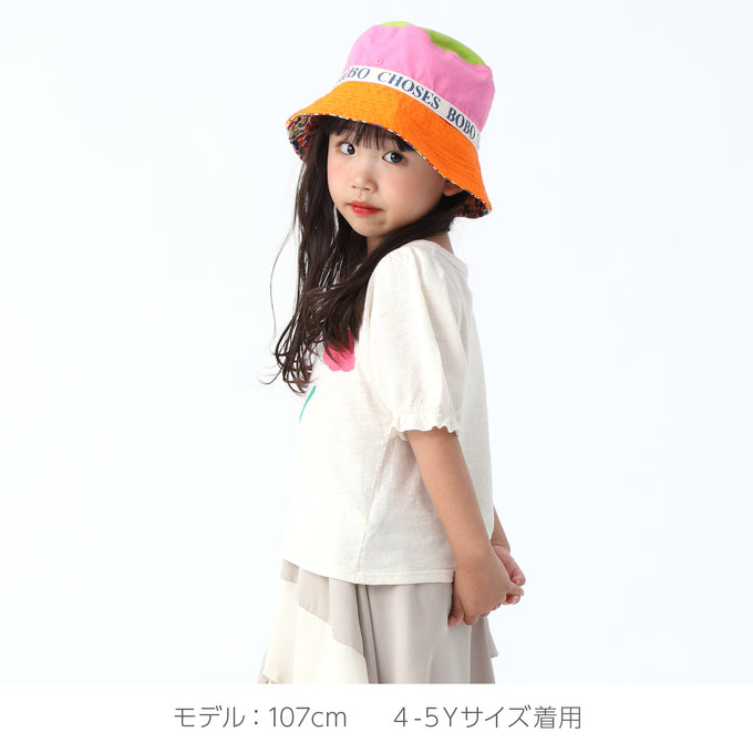 BOBOCHOSES<br>ボボショセス<br>Smiling Mask puffed sleeves T-shirt<br>124AC018