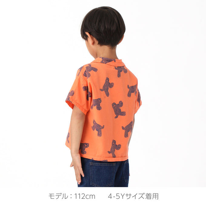 BOBOCHOSES<br>ボボショセス<br>Big Cat all over woven shirt<br>124AC036