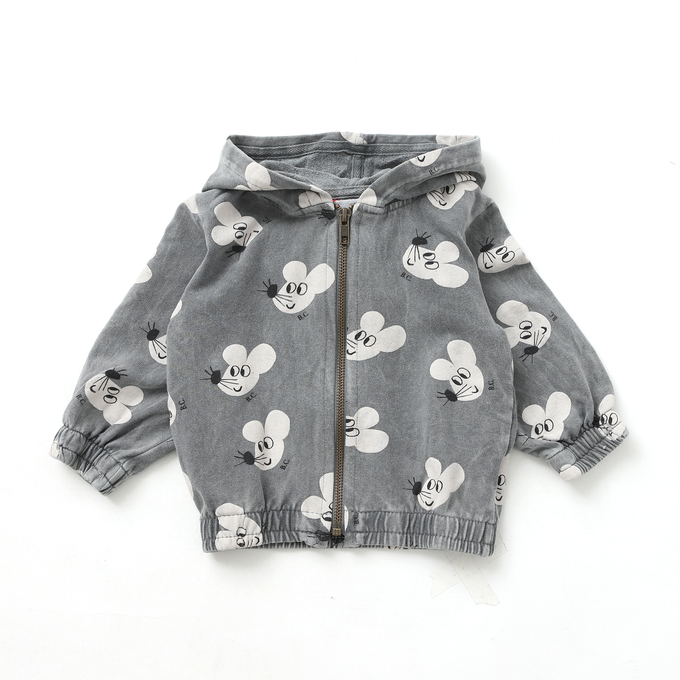 BOBOCHOSESボボショセスBaby Mouse all over zipped hoodie223AB042 BOBOCHOSESボボショセスBaby Mouse all over zipped hoodie223AB042