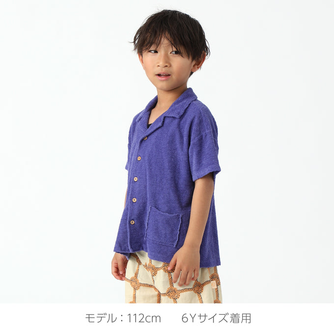 piupiuchic ピウピウチック<br>パイル地オープンカラーシャツ<br>SS24.JRS2408