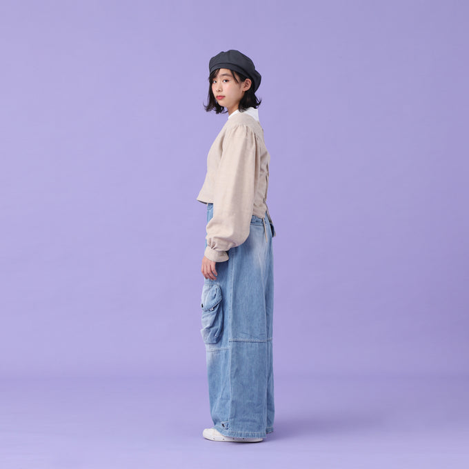 GRIS グリ<br>Buistir gathere shirt<br>GR24AW-SH004