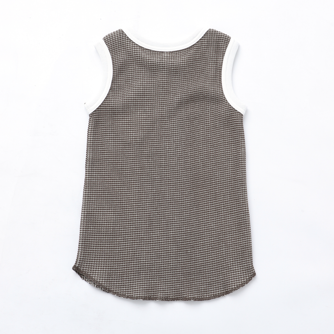 MOUN TEN.マウンテン<br>bicolor waffle tanktop<br>MT48-1315