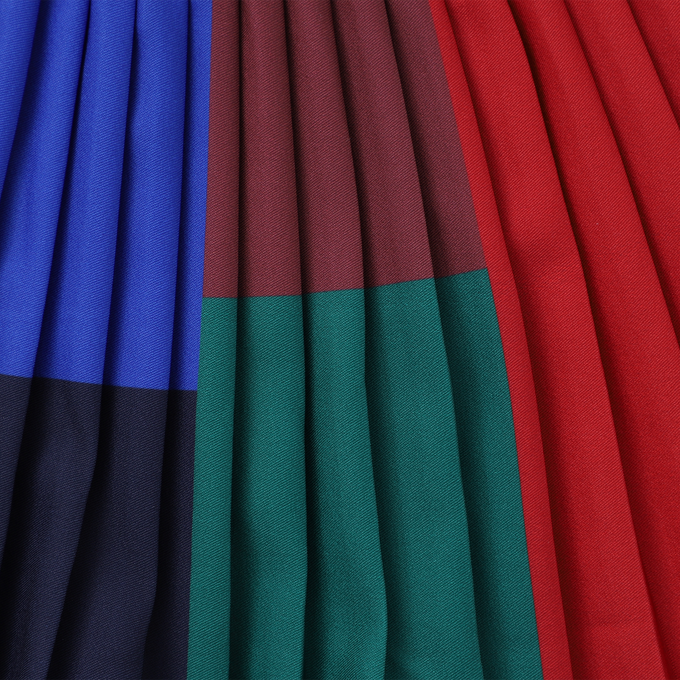 BOBOCHOSES<br>ボボショセス<br>Color Block pleated woven skirt<br>B224AC071