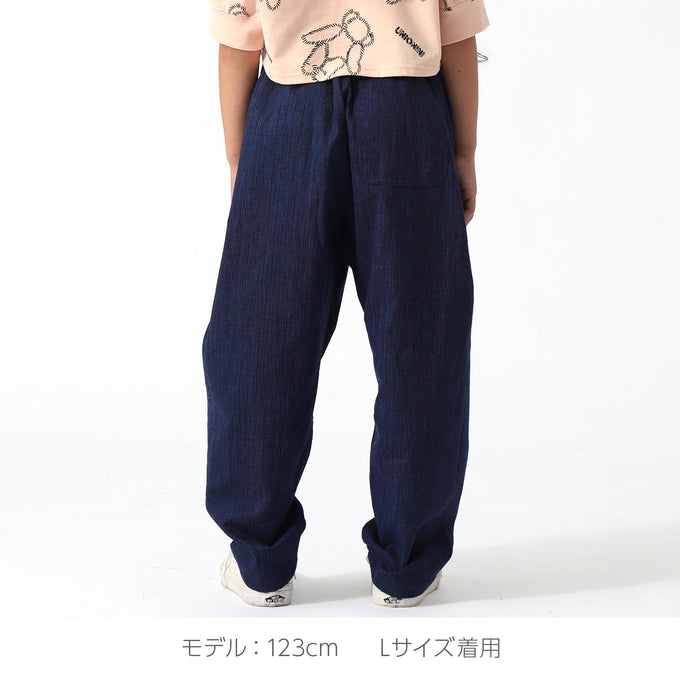 PARK MADE IN KYOTO<br>Side tuck Pants<br>久留米織引き揃えver. Type1