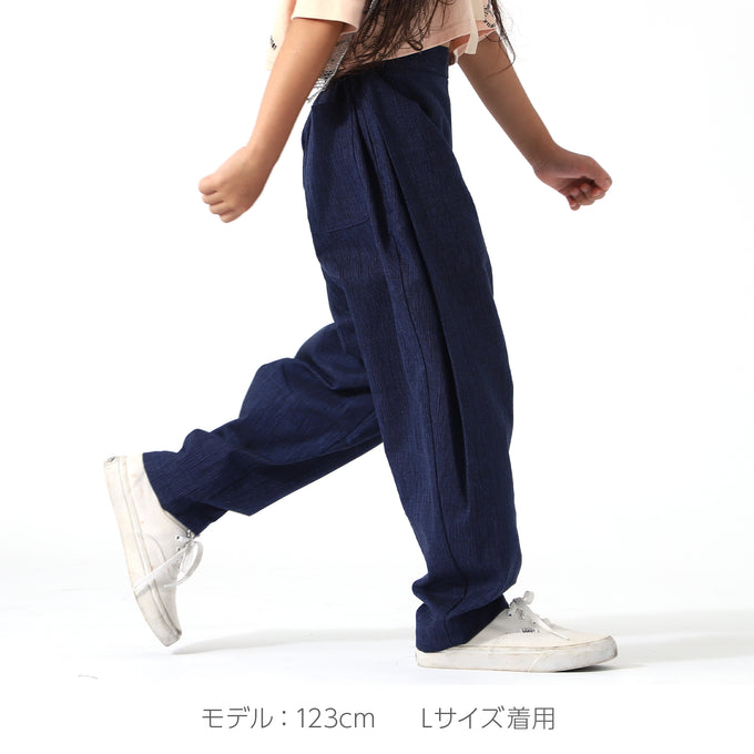 PARK MADE IN KYOTO<br>Side tuck Pants<br>久留米織引き揃えver. Type1