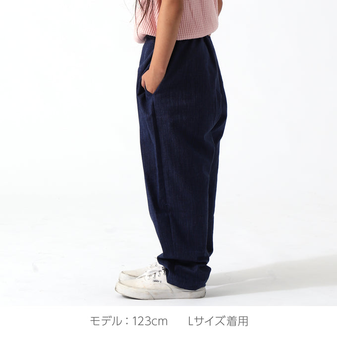 PARK MADE IN KYOTO<br>Side tuck Pants<br>久留米織引き揃えver. Type1