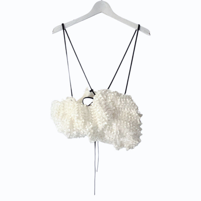 frankygrow<br>フランキーグロウ<br>【26ssご予約】<br>RIBBON ORGANDY BUSTIER<br>26SVT-102
