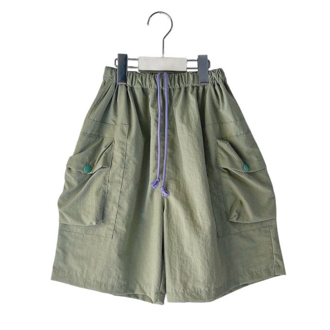 MIN-NANO×frankygrow<br>ミンナノ×フランキーグロウ<br>【26ssご予約】<br>LIGHT SHELL BULKY TAFFETA CARGO SHORT PANTS<br>MF26SBT-011