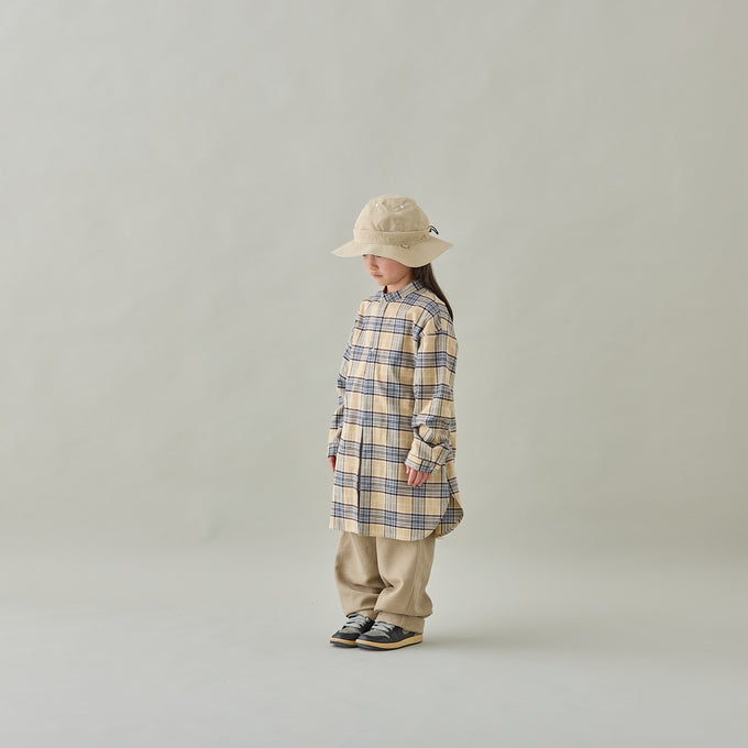MOUN TEN. <br>マウンテン<br>check flannel long shirt(organic cotton)<br>MS38-1822a