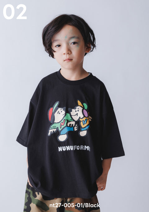 NUNUFORME<br> ヌヌフォルム<br>【27ssご予約 2月入荷予定】<br>2匹のINUINU T<br>nt27-005-02