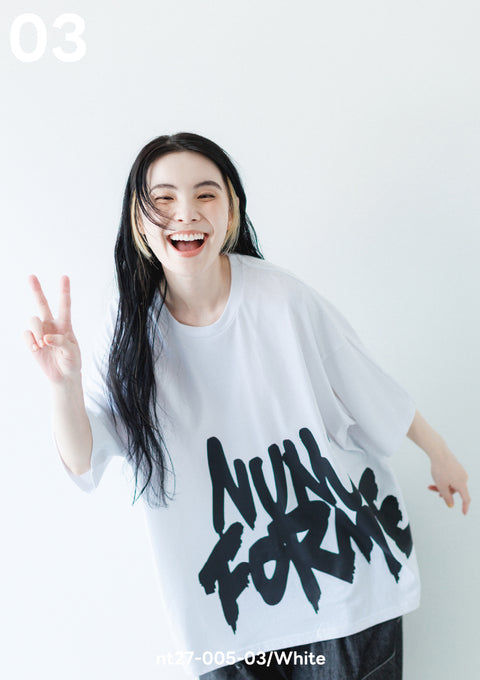 NUNUFORME<br> ヌヌフォルム<br>【27ssご予約 2月入荷予定】<br>ビッグロゴT<br>nt27-005-03