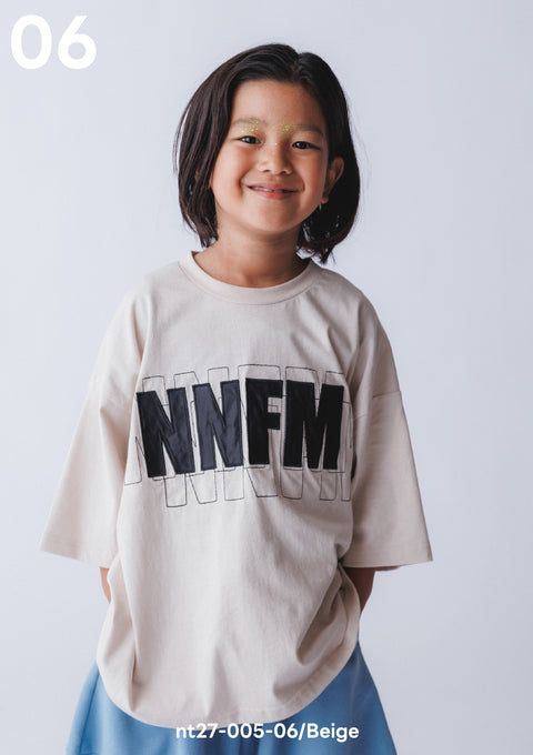 NUNUFORME<br> ヌヌフォルム<br>【27ssご予約 2月入荷予定】<br>パッチワークロゴT<br>nt27-005-06