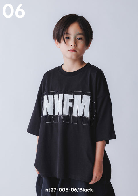 NUNUFORME<br> ヌヌフォルム<br>【27ssご予約 2月入荷予定】<br>パッチワークロゴT<br>nt27-005-06