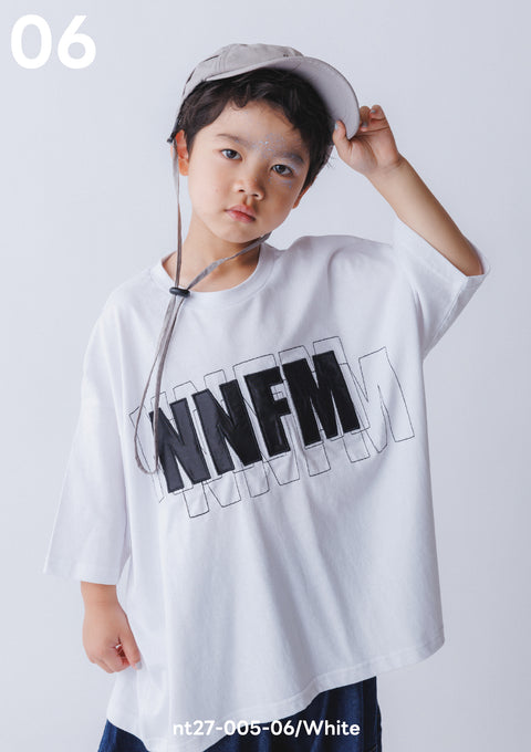 NUNUFORME<br> ヌヌフォルム<br>【27ssご予約 2月入荷予定】<br>パッチワークロゴT<br>nt27-005-06