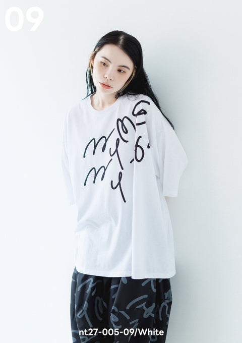 NUNUFORME<br> ヌヌフォルム<br>【27ssご予約 2月入荷予定】<br>うねうねロゴT<br>nt27-005-09