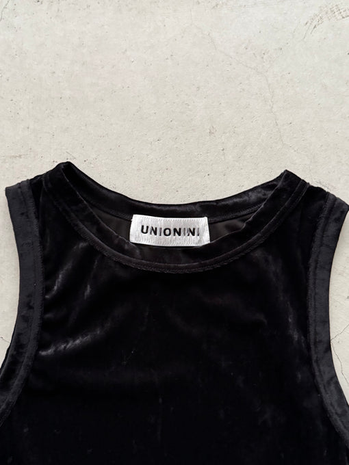 UNIONINI<br>ユニオニーニ<br>【26awご予約8-9月入荷予定】<br>velours tank top dress<br>OP-101