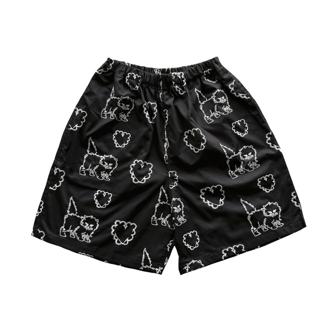 UNIONINI<br>ユニオニーニ<br>【27ssご予約】<br>cat & heart short pants<br>PT-121