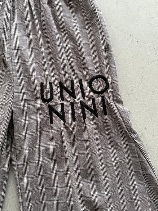 UNIONINI<br>ユニオニーニ<br>【26awご予約9-10月入荷予定】<br>checked flare long pants<br>PT-128