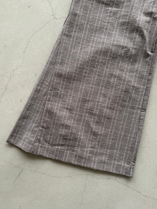 UNIONINI<br>ユニオニーニ<br>【26awご予約9-10月入荷予定】<br>checked flare long pants<br>PT-128