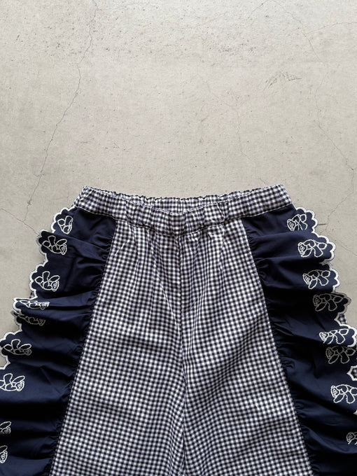 UNIONINI<br>ユニオニーニ<br>【27ssご予約】<br>teddy lace long pants<br>PT-135-2