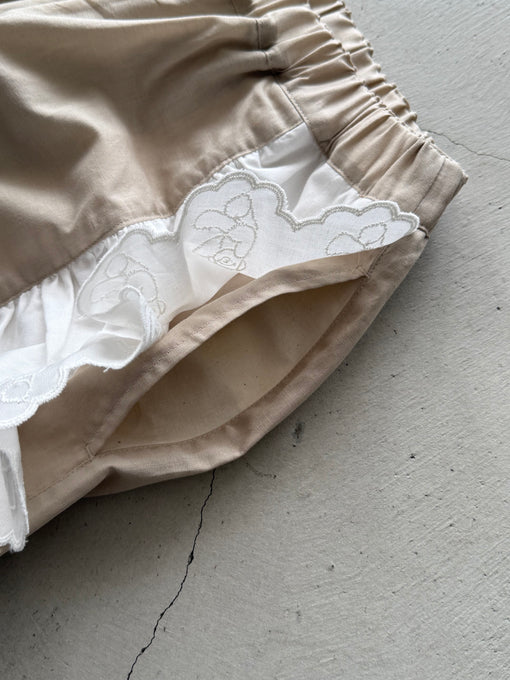 UNIONINI<br>ユニオニーニ<br>【27ssご予約】<br>teddy lace long pants<br>PT-135-1