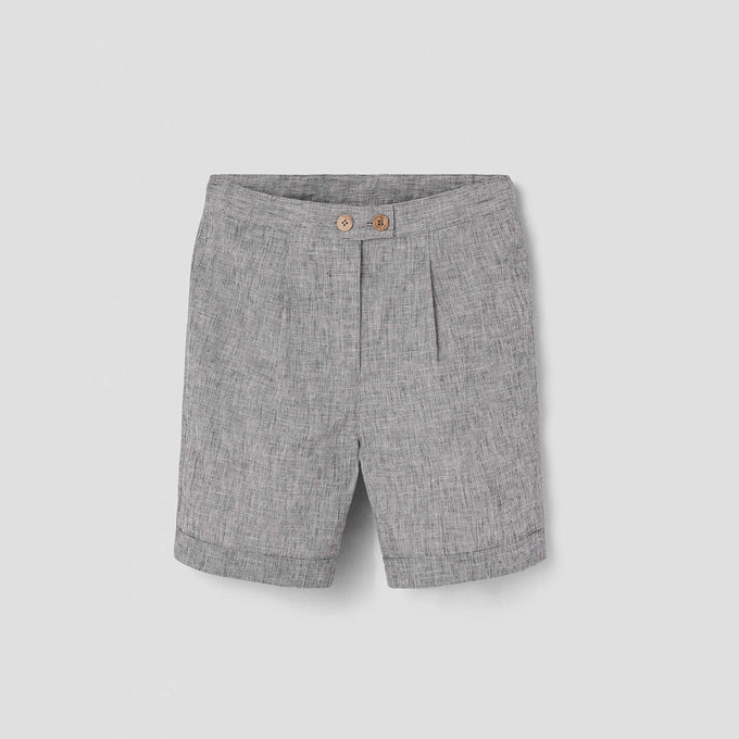 Popelin ポペリン<br>Black fleck bermuda shorts<br>Mod.32.4