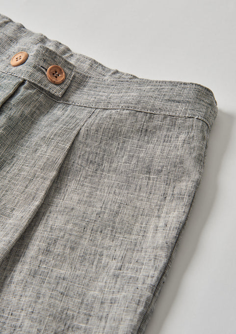 Popelin ポペリン<br>Black fleck bermuda shorts<br>Mod.32.4