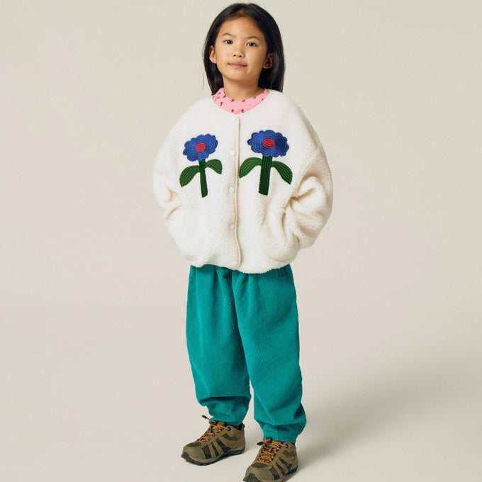 The Campament ザカンパメント <br>Blue Daisies Teddy Jacket<br>TC-AW26-116