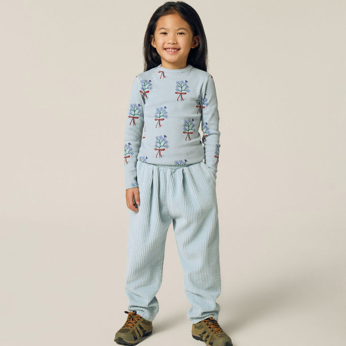 The Campament ザカンパメント <br>Bouquets Light Blue Tshirt<br>TC-AW26-13