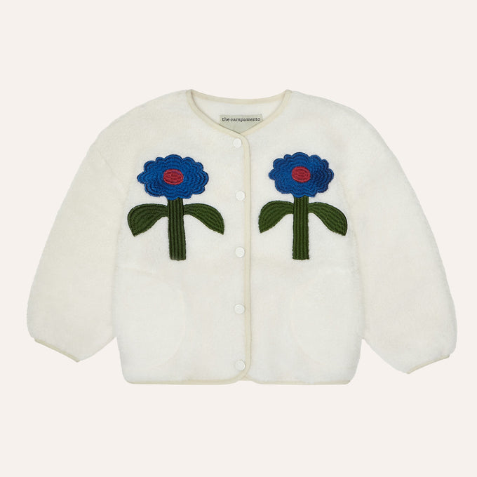 The Campament ザカンパメント <br>Blue Daisies Teddy Jacket<br>TC-AW26-116