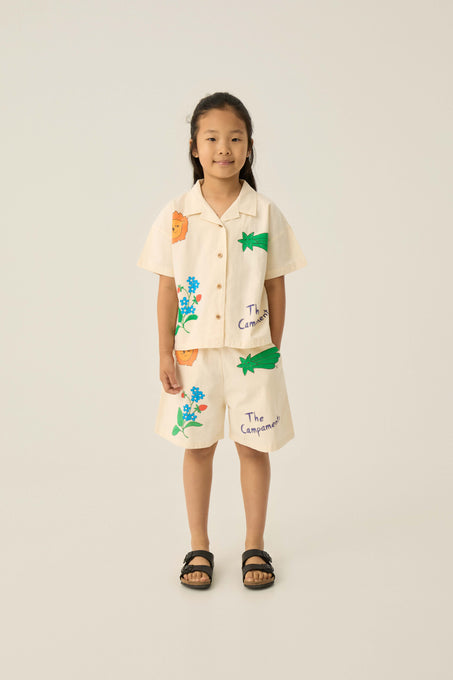 The Campament ザカンパメント <br>Drawings Ecru Shorts<br>TC-SS26-88