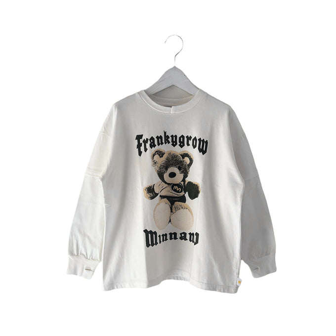 MIN-NANO×frankygrow<br>ミンナノ×フランキーグロウ<br>GRAPHIC L/S TEE – BEAR<br>MF25FWCS-002