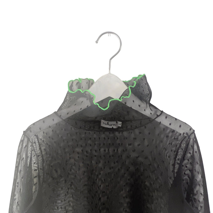 frankygrow<br>フランキーグロウ<br>DOTS TULLE MELLOW SHEER HIGH-NECK TOPS<br>25FWCS-506