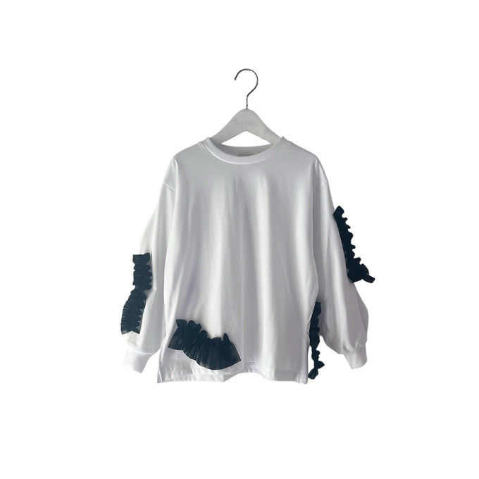 frankygrow<br>フランキーグロウ<br>VARIOUS MESH FRILL L/S TEE<br>25FWCS-511